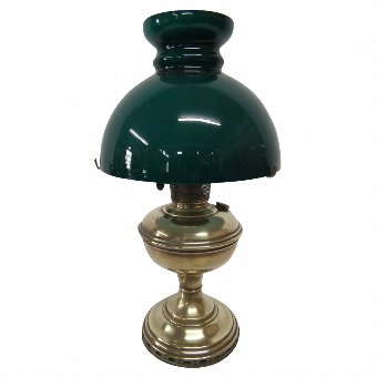 Victorian Small Brass and Glass Paraffin Lamp
