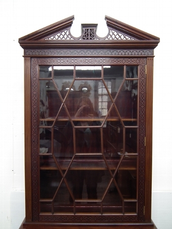 Antique Edwardian Carved Mahogany Bookcase/Display Cabinet