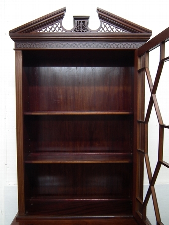 Antique Edwardian Carved Mahogany Bookcase/Display Cabinet
