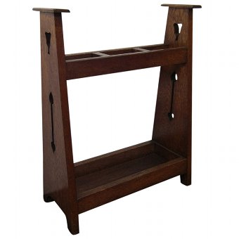 Art Nouveau Oak Stick Stand