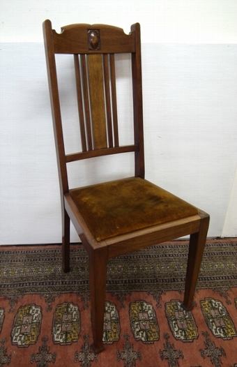 Antique Set of 4 Art Nouveau Mahogany Chairs