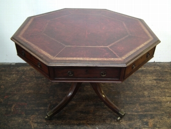 Late George III Mahogany Octagonal Rent/Library Table