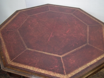 Antique Late George III Mahogany Octagonal Rent/Library Table