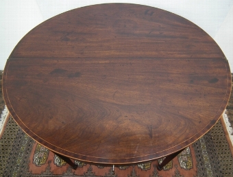 Antique George III Mahogany and Inlaid Fold Over Tea Table