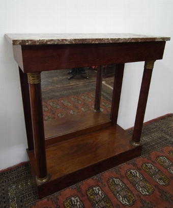 Antique George IV Marble Top Rosewood Pier Table
