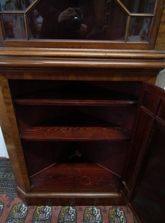Antique Art Nouveau Mahogany Corner Cabinet