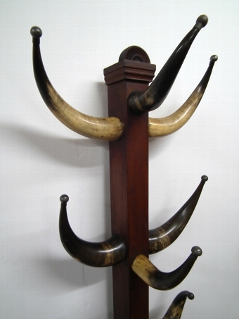 Antique Mid Victorian Cow Horn Hall Stand