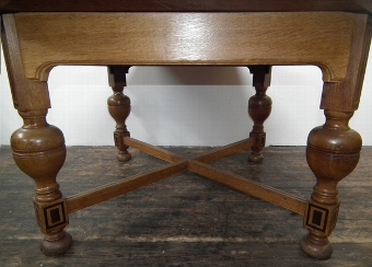 Antique Octagonal Solid Oak Dining Table