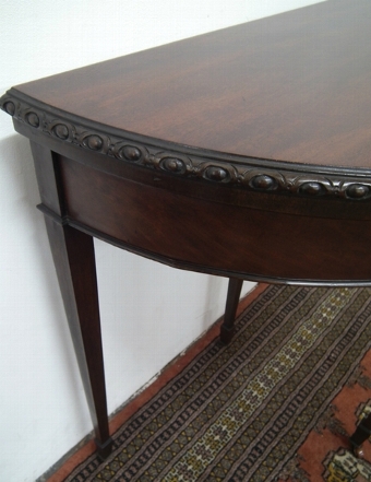 Antique Demi Lune Fold Over Card Table
