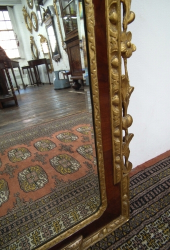 Antique George II Mahogany and Gilt Mirror