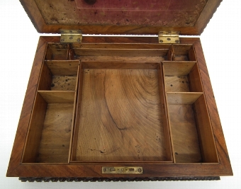 Antique Mid Victorian Walnut Writing Box/Slope
