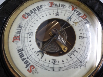 Antique Edwardian Circular Wall Barometer