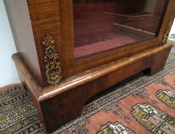 Antique Victorian Walnut Inlaid Side Cabinet/Pier Cabinet