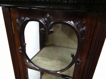 Antique Late Victorian Mahogany Vitrine Cabinet
