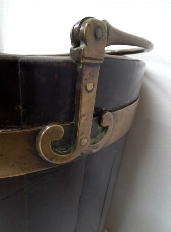 Antique George III Mahogany Irish Plate Bucket