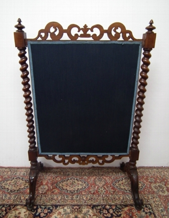 Antique Early Victorian Rosewood Fire Screen