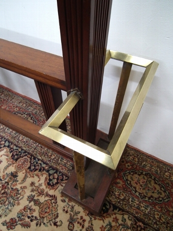 Antique Mahogany and Brass Hall Stand