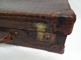 Antique Victorian Neat Sized Crocodile Case