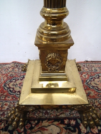Antique Victorian Brass Converted Lamp