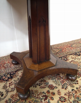 Antique Late Victorian Oak Octagonal Side Table