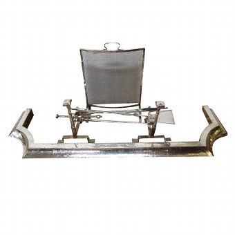 7 Piece Polished Steel Fireside Set