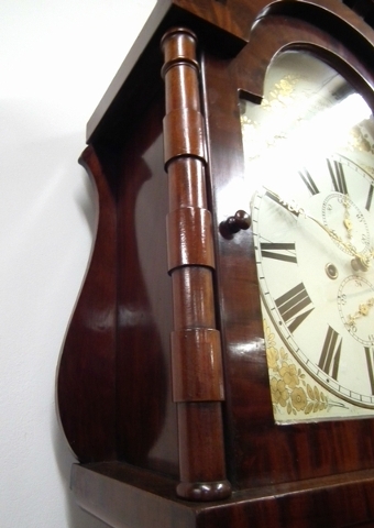 Antique Mid Victorian Mahogany Grandfather Clock