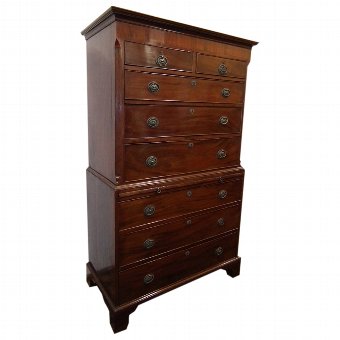 George III Mahogany Chest on Chest