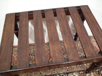 Antique Stained Beech Rectangular Luggage Rack