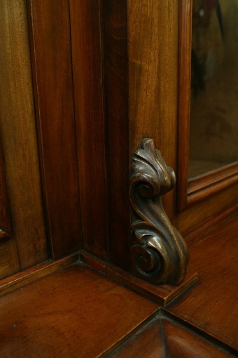 Antique Mid Victorian Mahogany 4 Door Bookcase