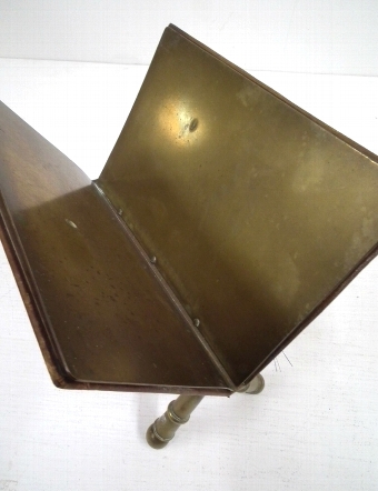 Antique Leather and Brass Letter Stand