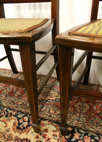 Antique Pair of Edwardian Sheraton Style Hand Chairs