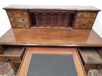 Antique Mid Victorian Mahogany Desk
