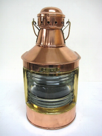 Antique Brass and Copper Ships Lantern