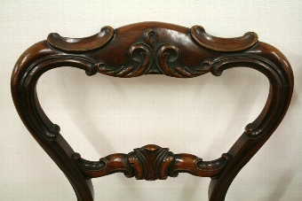 Antique Pair of Victorian Walnut Side Chairs