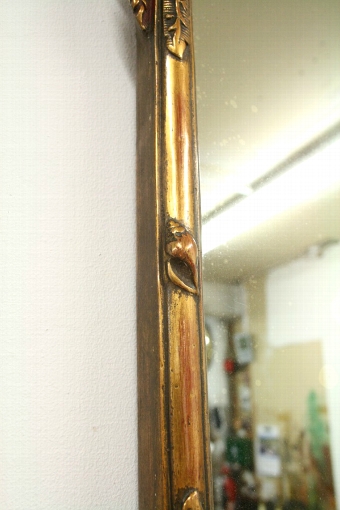 Antique George I Style Gilt and Painted Wall Mirror