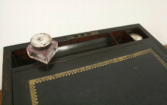 Antique Victorian Burr Walnut Travelling Desk