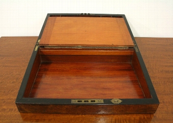 Antique Victorian Burr Walnut Travelling Desk