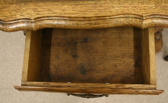 Antique Pair of Carved Oak Bedside Cabinets