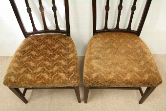 Antique Pair of George III Mahogany Dining Chairs
