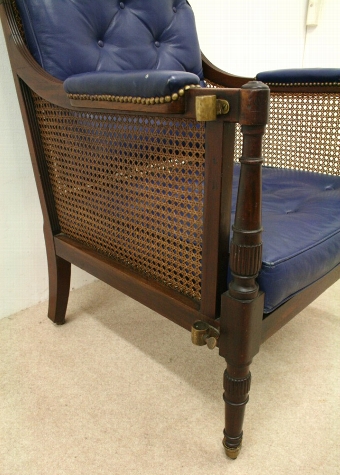 Antique Regency Bergere Library Chair