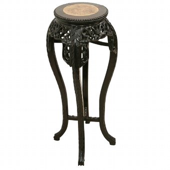 Carved Rosewood Chinese Stand