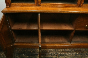 Antique Victorian Oak 3 Door Cabinet Bookcase