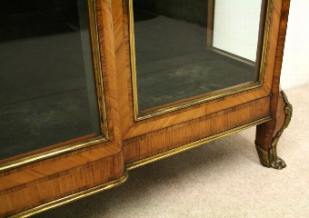 Antique Victorian Kingwood Breakfront Cabinet