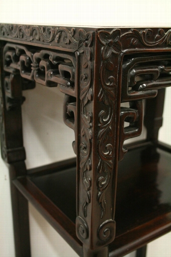 Antique Chinese 3 Tier Rosewood Stand
