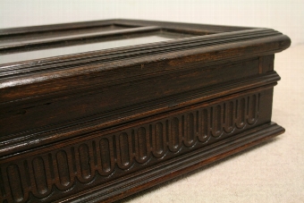 Antique Unusual Oak Tabletop Display Cabinet