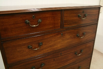 Antique George III Figured Mahogany Chest of Drawers
