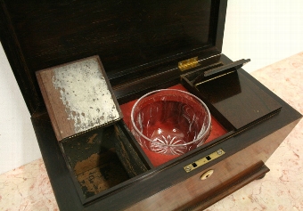 Antique George IV Rosewood Tea Caddy