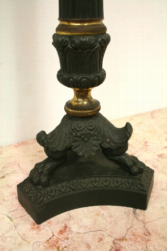 Antique Rare Pair of Empire Style Oil Lamps