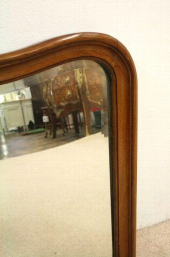 Antique Shaped Walnut Mirror