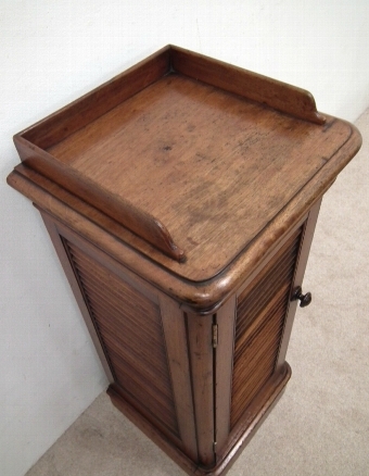 Antique Unusual Victorian Mahogany Bedside Cabinet
